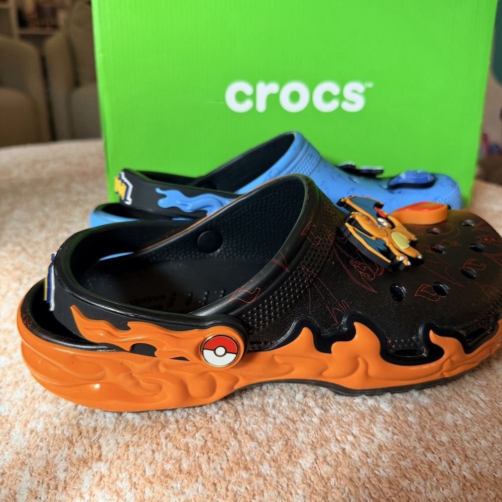 Crocs Pokémon Versus Clog Blastoise Vs Charizard BRAND NEW MENS Size 8 Clogs - Picture 7 of 8